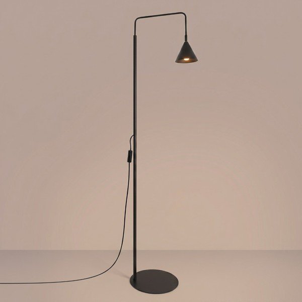 Lampada da terra nera in acciaio con struttura flessibile (altezza totale 165 cm) Zylo – Sollux-image-3