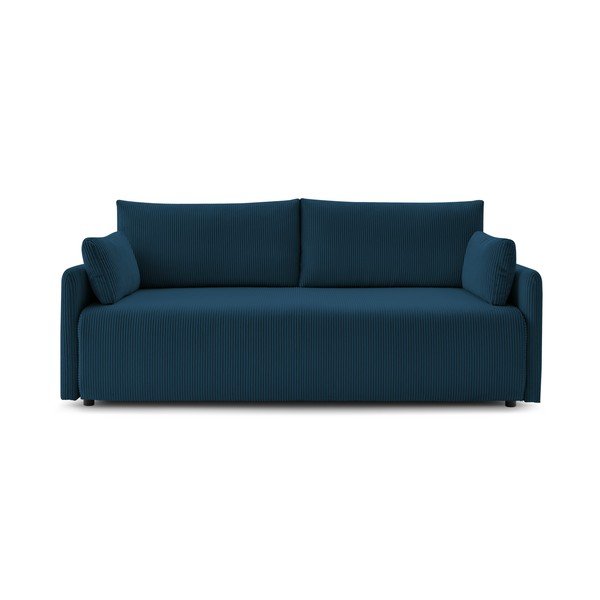 Divano in blu scuro allungabile con rivestimento in velluto a coste 211 cm Marcel – Bobochic Paris