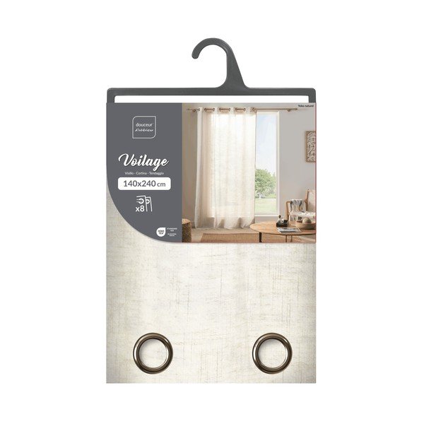 Tenda color crema 140x240 cm Yoko – douceur d'intérieur-image-2