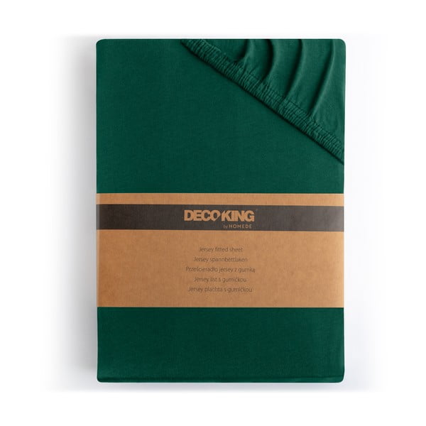 Lenzuolo con angoli verde in jersey 180x200 cm Amber – Restilo-image-4