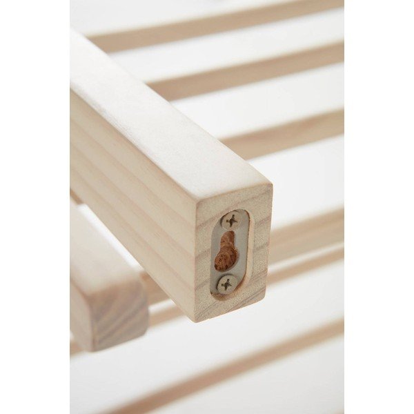 Scarpiera colore naturale chiaro in pino massiccio da parete 70x45x38 cm Eddison – Jotex-image-4