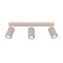 Faretto grigio tortora in metallo 6,5x45 cm Gleam – Sollux