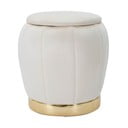 Sgabello in velluto crema Paris - Mauro Ferretti