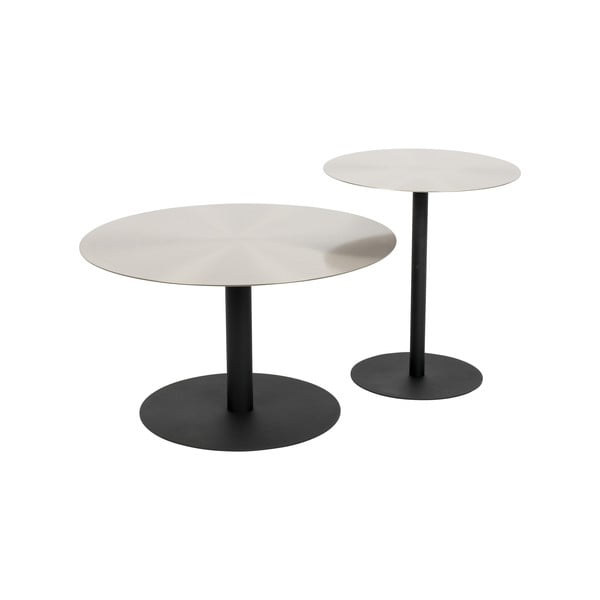 Tavolino rotondo in metallo ø 40 cm Snow – Zuiver-image-3