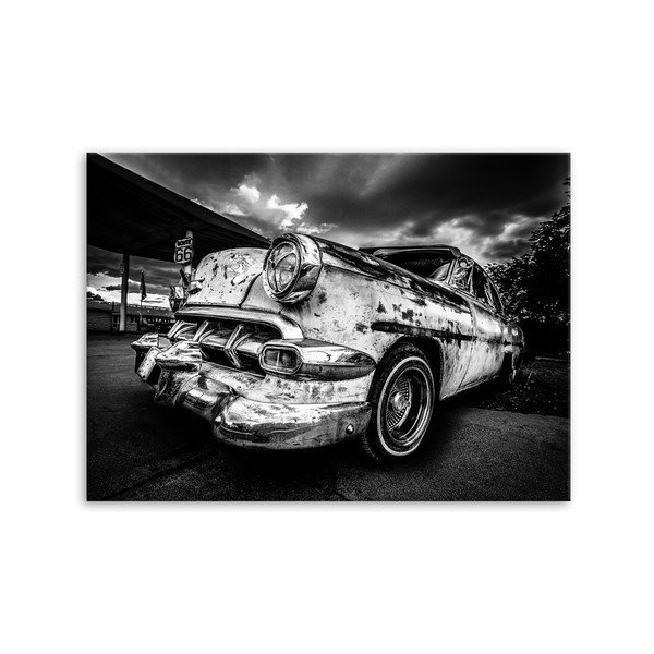 Quadro su tela Silver Old Car, 85 x 113 cm - Styler