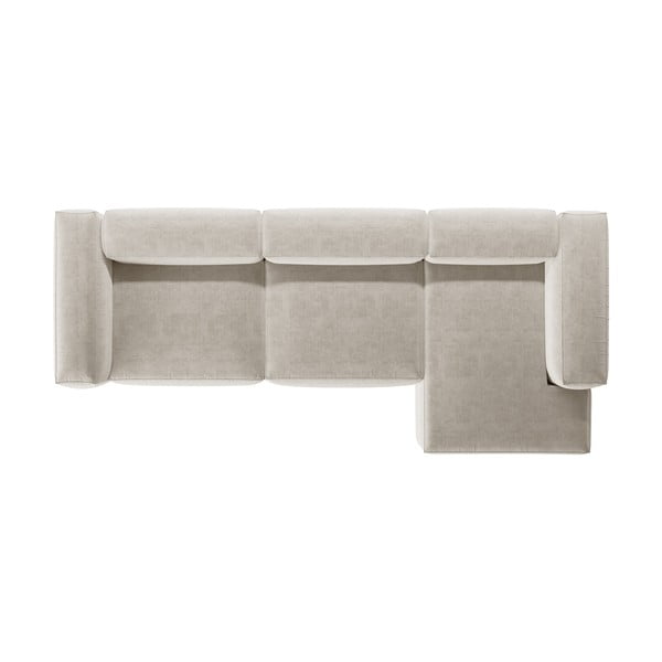 Divano angolare beige (con penisola a destra/con chaise lounge) Bergamo – Cosmopolitan Design-image-3