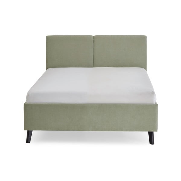 Letto matrimoniale imbottito verde chiaro con rete inclusa 140x200 cm Piano – Meise Möbel-image-3