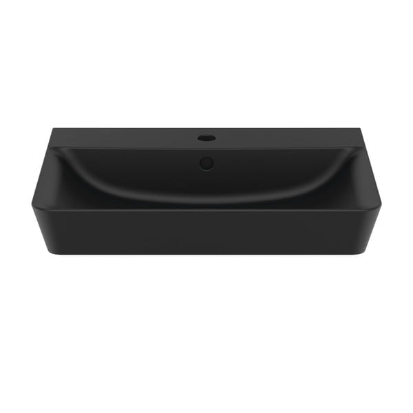 Lavabo nero opaco in ceramica 60x46 cm Silk Black - Ideal Standard-image-2