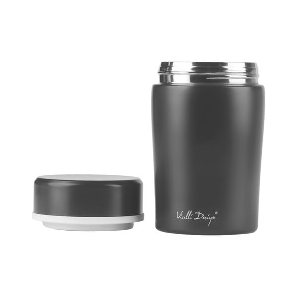 Termos da viaggio nero per il pranzo Fuori, 500 ml - Vialli Design-image-3