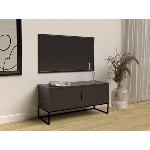 Tavolo TV nero con gambe in metallo Lipp - Tenzo-image-1