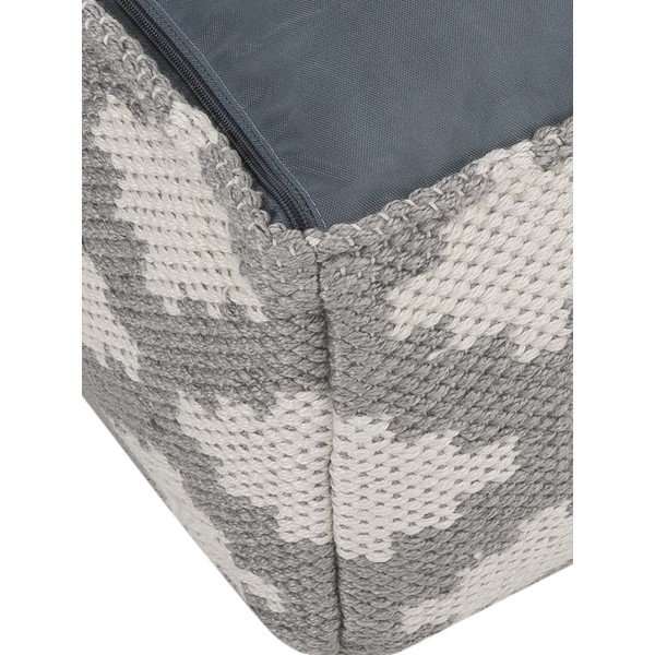 Pouf da salotto grigio e beige Kalaidu Napua - Westwing Collection-image-4