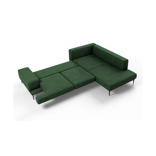 Divano letto angolare verde, angolo destro Liege - Interieurs 86-image-4