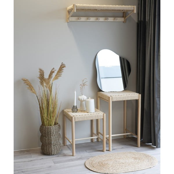 Sgabello in legno di pioppo in colore naturale Abano - House Nordic-image-1