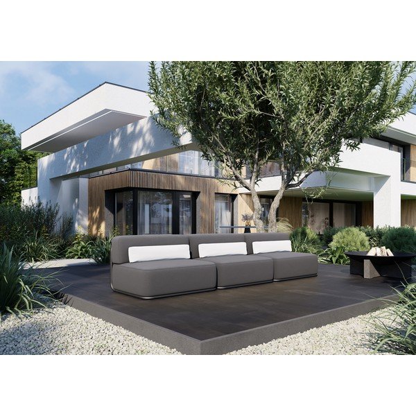 Modulo divano da giardino grigio scuro (pezzo centrale) Straw - Sit Sit-image-1