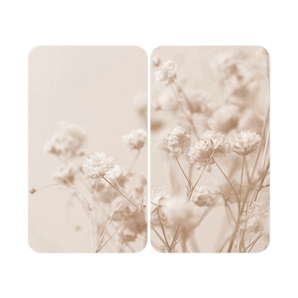 Copri fornelli in vetro temperato 52x30 cm Dried Flower – Wenko