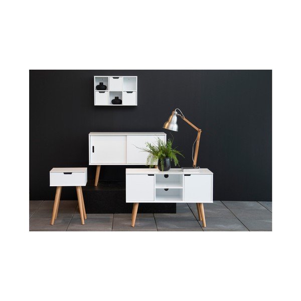 Tavolo TV bianco 96x62 cm Mitra - Actona-image-1