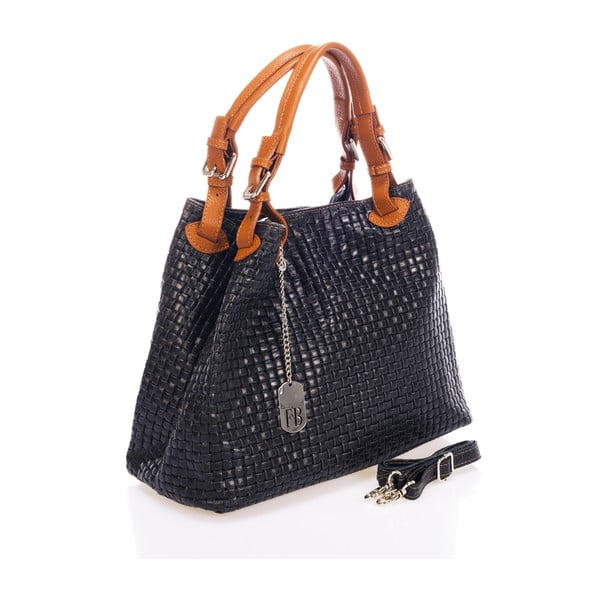 Borsa in pelle blu scuro Federica Bass Hydri - Federica Bassi-image-2