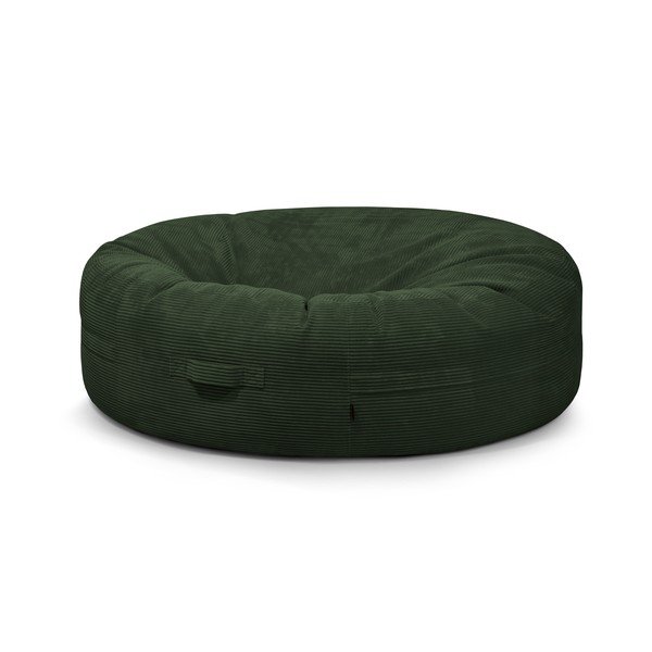 Puof a sacco verde con rivestimento in velluto a coste Roll 190 – SLOWDOWN