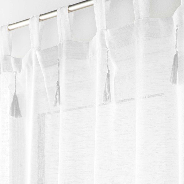 Tenda sottile bianca 140x240 cm Dalila – douceur d'intérieur-image-1