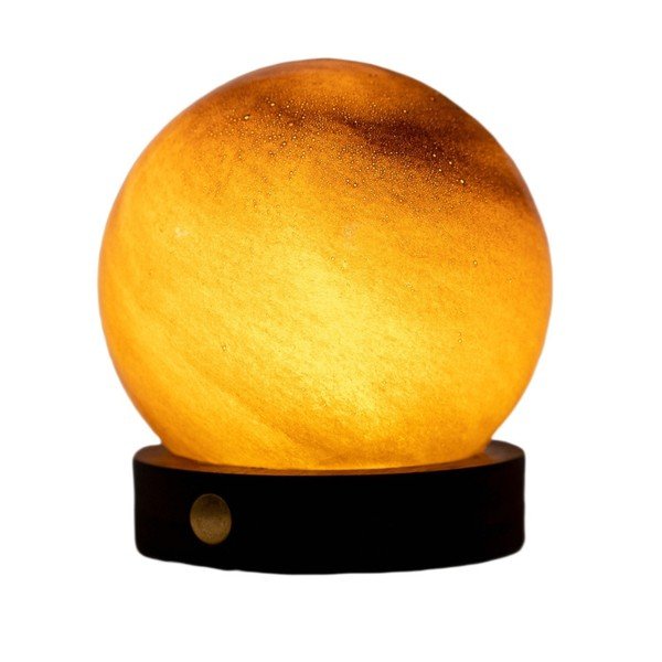 Decorazione luminosa marrone scuro con ricarica USB ø 8 cm Sand Storm – Gingko
