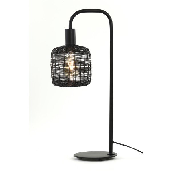 Lampada da tavolo nera (altezza 58 cm) Lekang - Light & Living-image-1