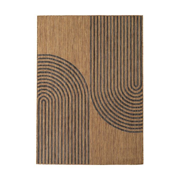 Tappeto da interno/esterno nero/marrone 200x290 cm Mira 1453 – Ayyildiz Carpets