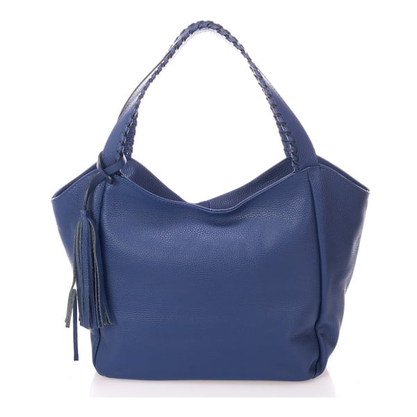 Borsa in pelle blu Lora - Giulia Massari