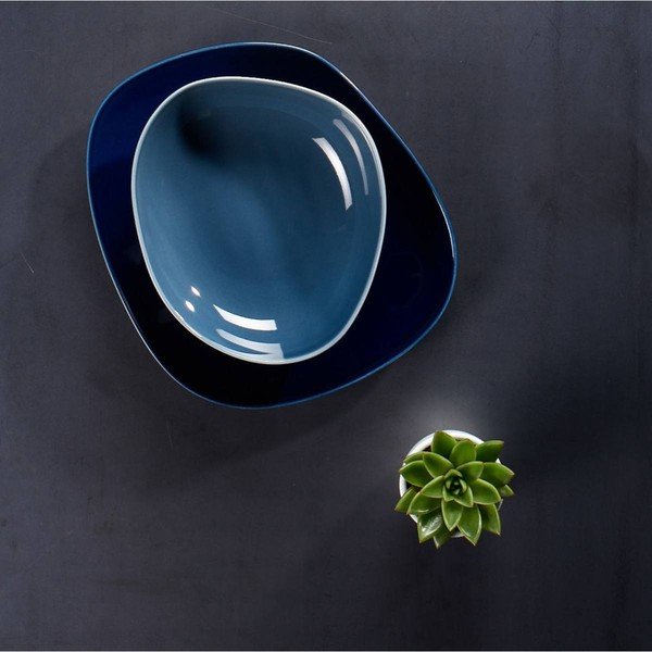 Piatto fondo in porcellana azzurra Villeroy & Boch , 20 cm Like Organic - like | Villeroy & Boch-image-2