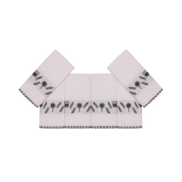 Set di 6 asciugamani in cotone beige Beyaz Kanaro, 30 x 50 cm - Foutastic