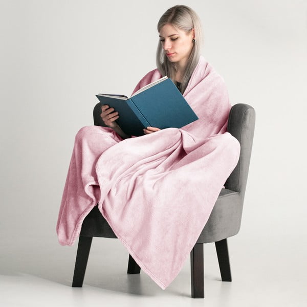 Coperta in microfibra rosa chiaro Decoking , 150 x 200 cm Mic - DecoKing-image-1