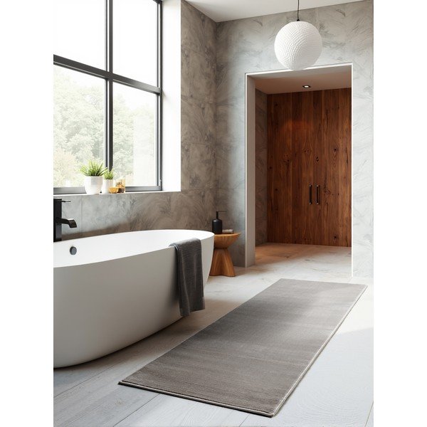 Passatoia color antracite/color crema 80x240 cm Perles Dolomite – Elle Decoration-image-1