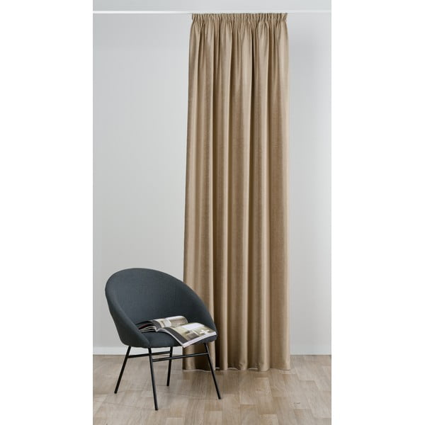 Tenda in velluto beige 140x260 cm Novara - Mendola Fabrics-image-2