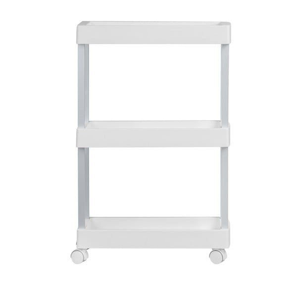 Scaffale mobile in plastica bianca 45x80 cm Mino - Wenko-image-3