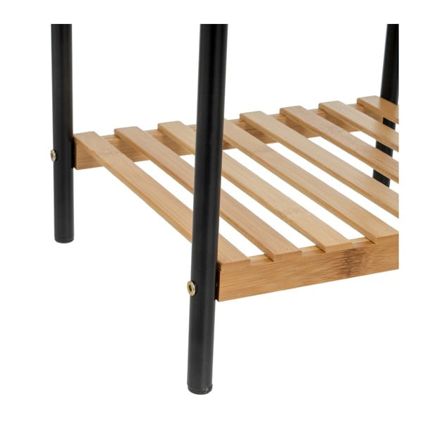 Scaffale nero e color legno naturale in bambù 30x75 cm - Casa Selección-image-3
