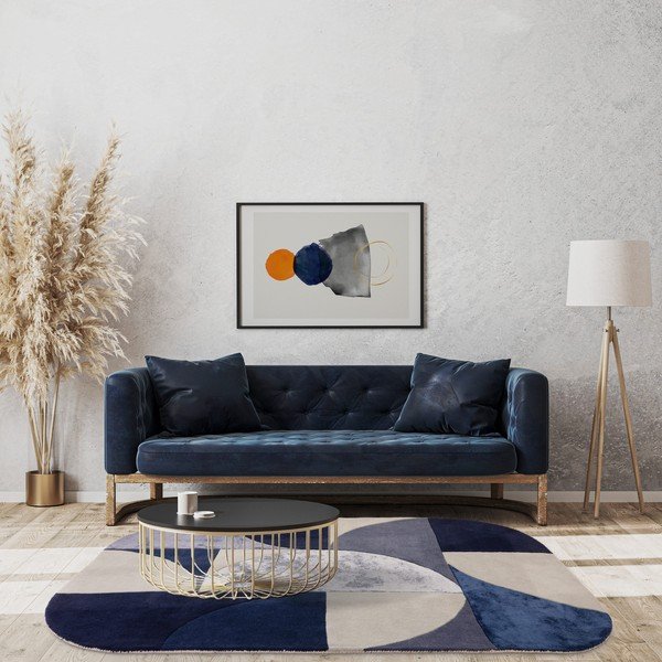 Tappeto in lana blu scuro 160x230 cm Indigo - Asiatic Carpets-image-1