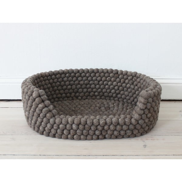 Lettino in lana marrone noce Ball Pet Basket, 40 x 30 cm - Wooldot