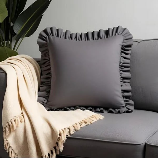 Federa decorativa in misto cotone 40x40 cm Ruffled – Mila Home-image-3