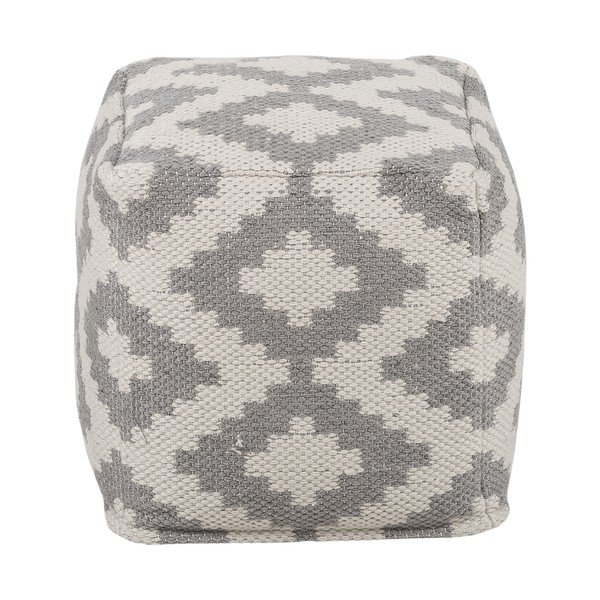Pouf Kalaidu grigio e beige Napua - Westwing Collection-image-3