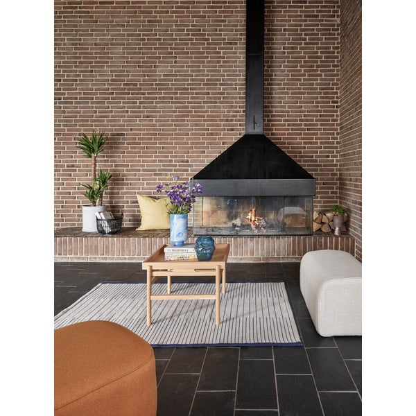 Pouf arancione Cube - Hübsch-image-2