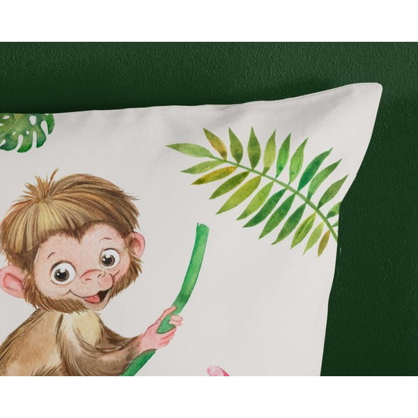Set copripiumino e federa da bambini verde/beige in cotone per letto singolo 140x200 cm Play – Good Morning-image-3