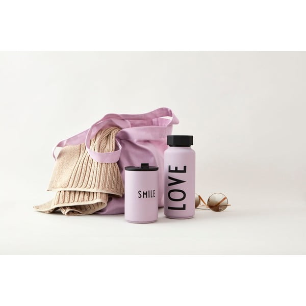 Tazza termica viola da 350 ml Smile - Design Letters-image-1