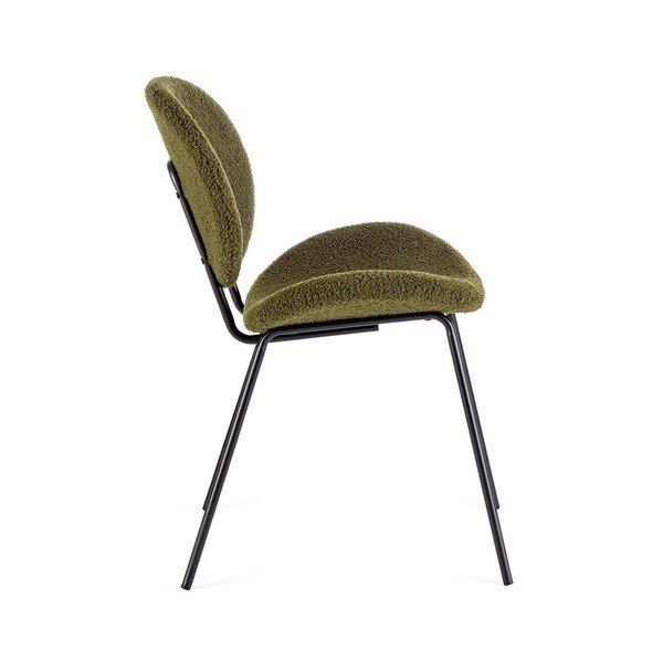 Sedia da pranzo color kaki in imbottito Maddie – Yes Everyday-image-3