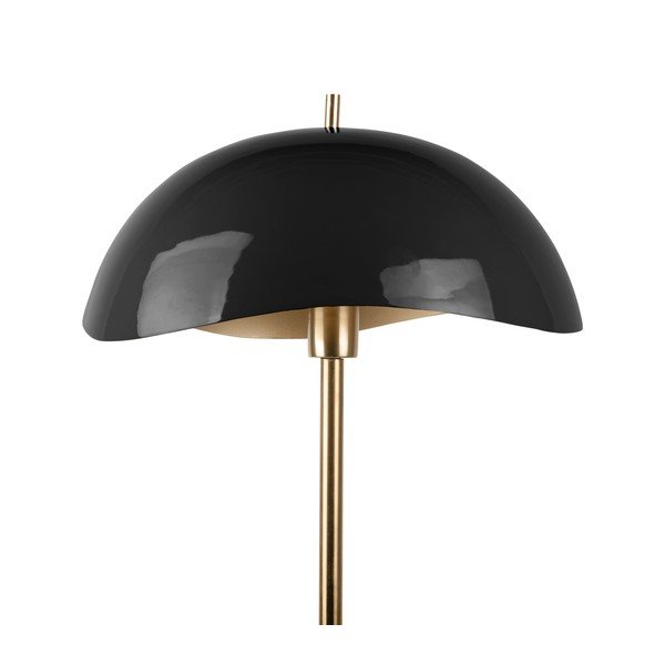 Lampada da terra con paralume in metallo nero e oro (altezza 154 cm) Waved - Leitmotiv-image-1