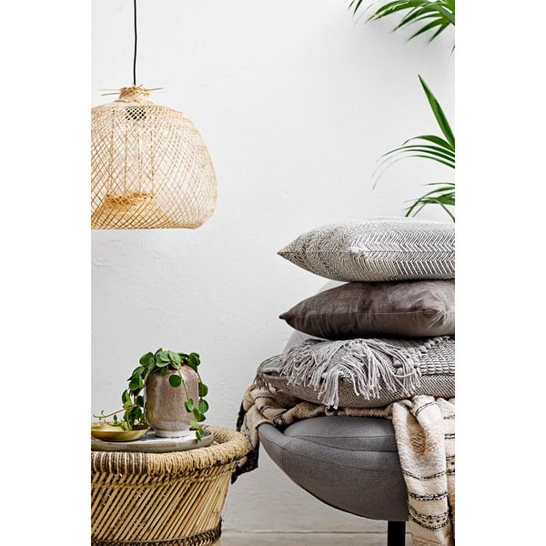 Lampadario a sospensione colore naturale con paralume in bambù ø 42 cm Rodi - Bloomingville-image-1