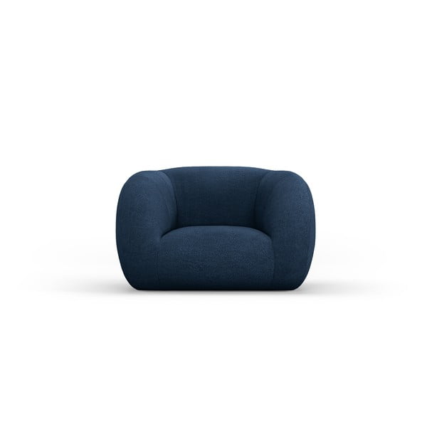 Poltrona blu in tessuto bouclé Essen - Cosmopolitan Design