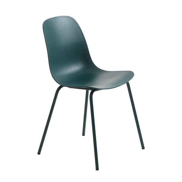 Sedia da pranzo in plastica turchese Whitby - Unique Furniture