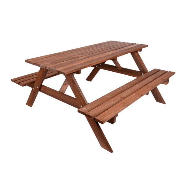 Set da pranzo da giardino in legno di pino per 6 persone Piknik - Rojaplast-image-2