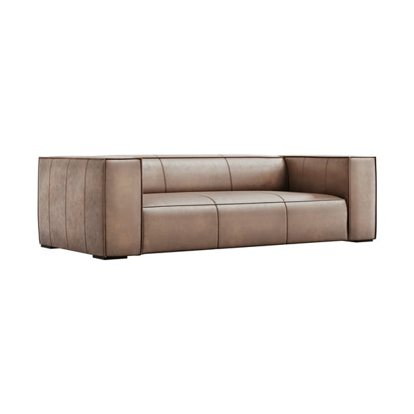 Divano in pelle marrone chiaro 227 cm Madame - Windsor & Co Sofas-image-2