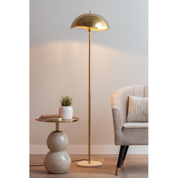 Lampada da terra color oro con paralume in metallo (altezza 154 cm) Waved - Leitmotiv-image-1