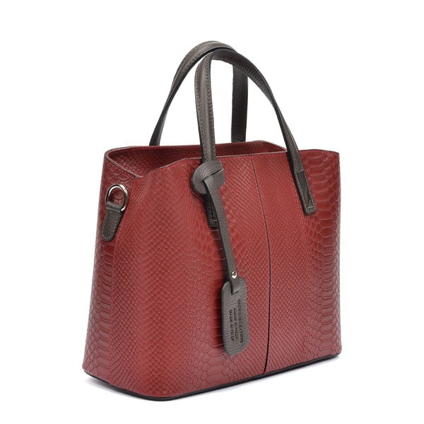 Borsa Mattia in pelle rosso scuro - Roberta M-image-2